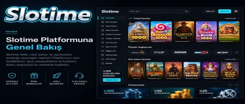 Slotime Platform Genel Görünüm